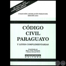 CDIGO CIVIL PARAGUAYO Y LEYES COMPLEMENTARIAS - Actualizado por MIGUEL NGEL PANGRAZIO CIANCIO / HORACIO ANTONIO PETTIT - Ao 2015